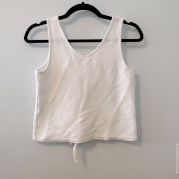 Madewell Texture & Thread Tie-Front Tank Top in White - XS - Picture 6 of 11